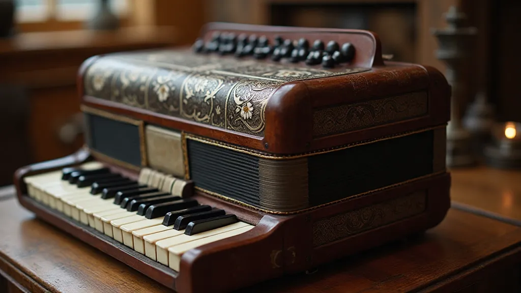 Antique accordion detail