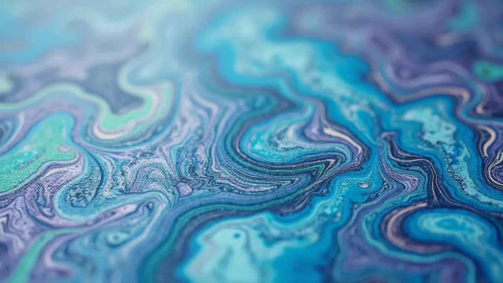 Finished sheet of marbled paper