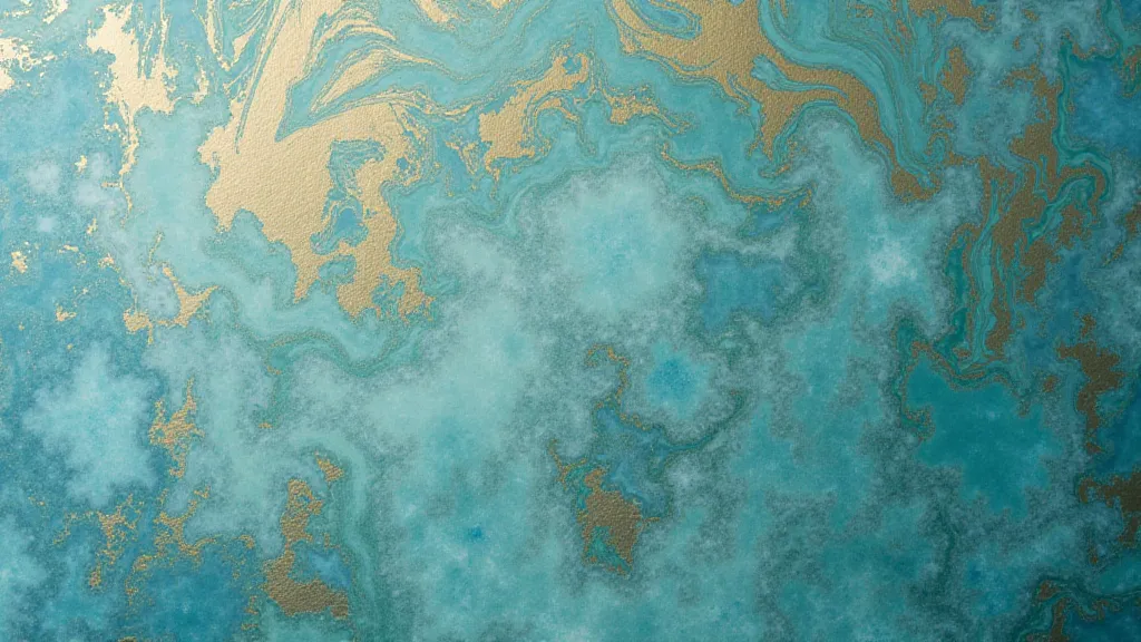 Close-up of marbled paper with swirling patterns.