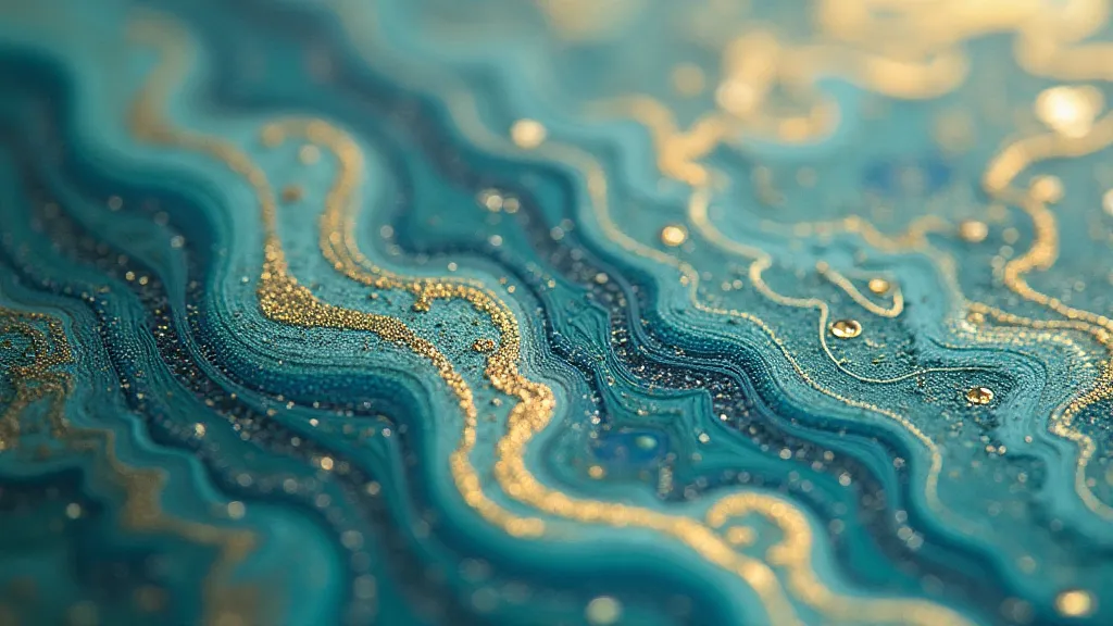 Close-up of antique marbled paper