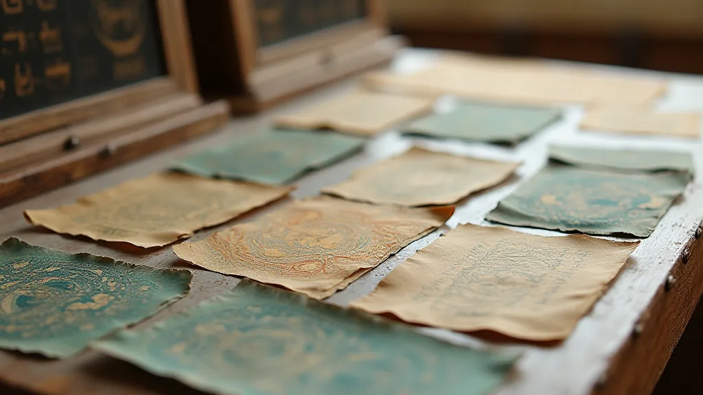 Antique Marbled Paper Display