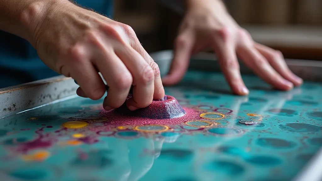 Artisan swirling pigment for paper marbling