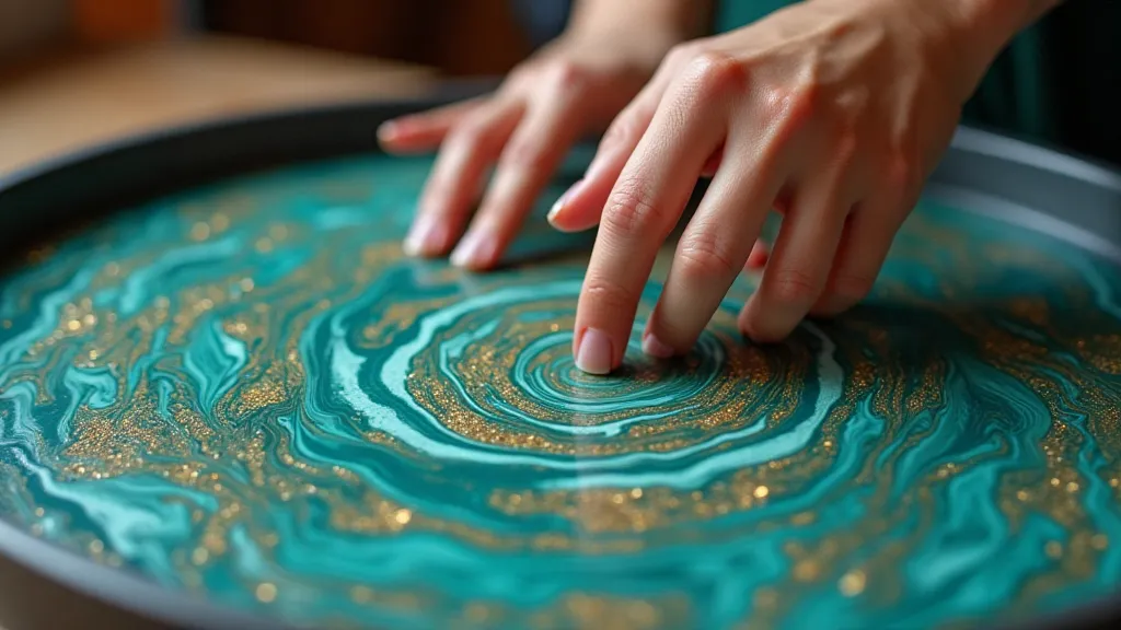 Marbling Artist at Work