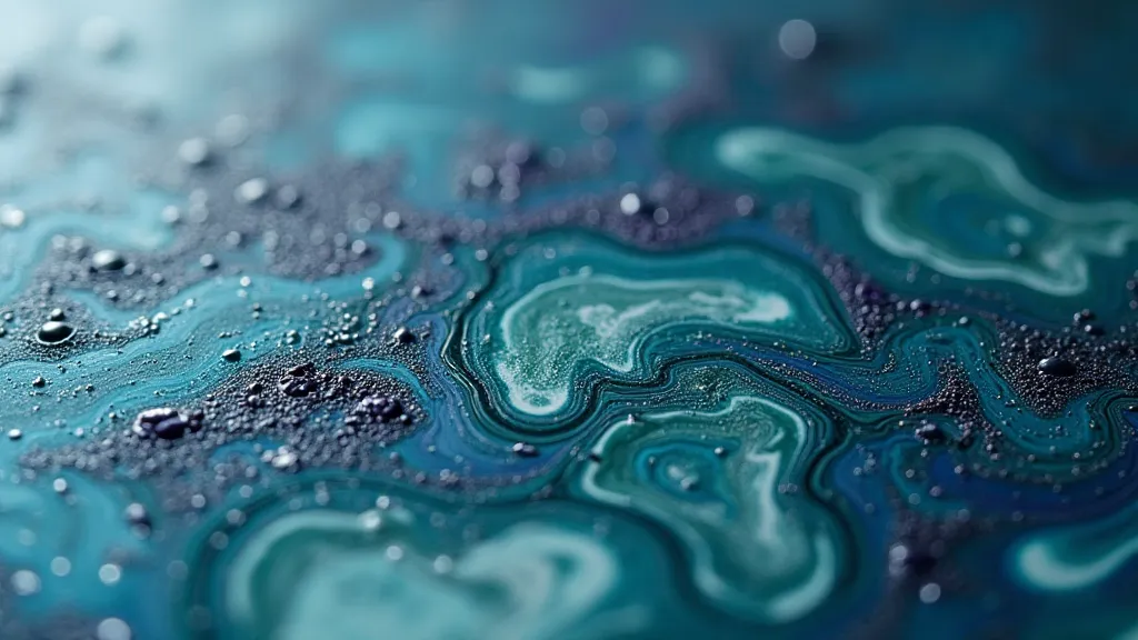 Marbling vat with pigments